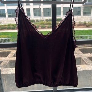 Maroon camisole from express, adjustable straps, L